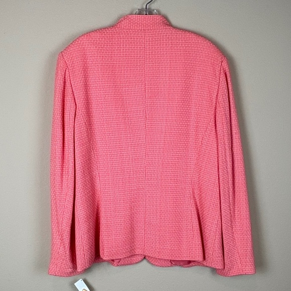 NWT Talbots Peach/Coral Textured 2 Button Closure Long Sleeve Blazer/Jacket - Picture 6 of 11